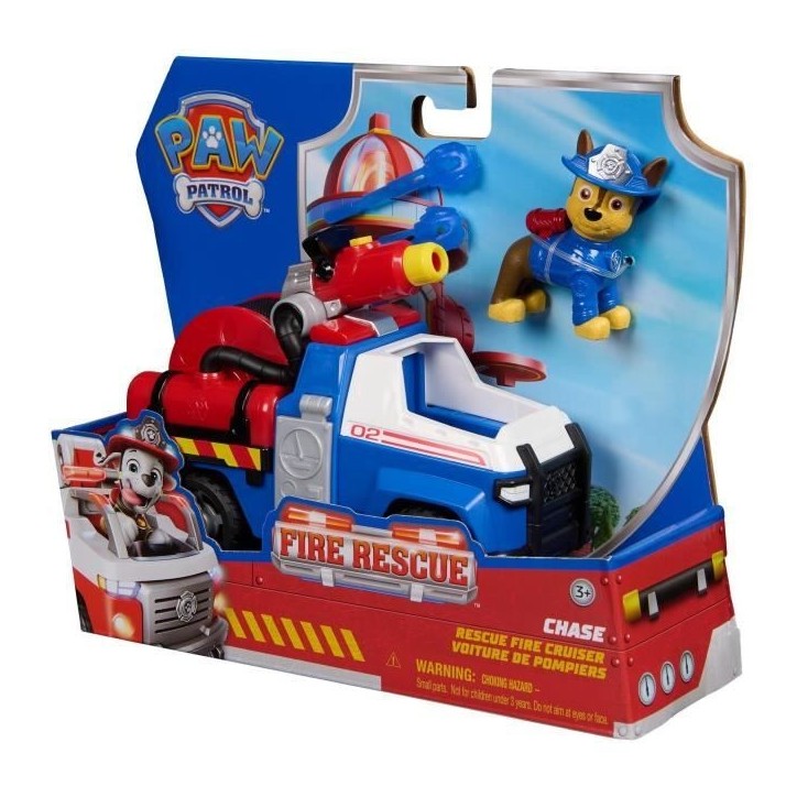 Figurine Chase - Véhicules + 2 projectiles - des 3 ans - Fire Rescue - La Pat'Patrouille Figurine Chase - Véhicules + 2 projectiles - des 3 ans - Fire Rescue - La Pat'Patrouille