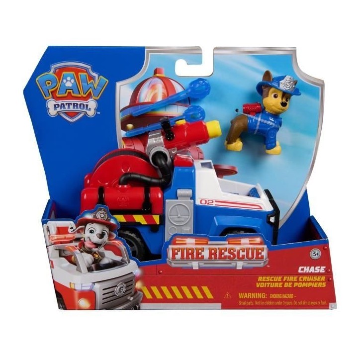 Figurine Chase - Véhicules + 2 projectiles - des 3 ans - Fire Rescue - La Pat'Patrouille Figurine Chase - Véhicules + 2 projectiles - des 3 ans - Fire Rescue - La Pat'Patrouille