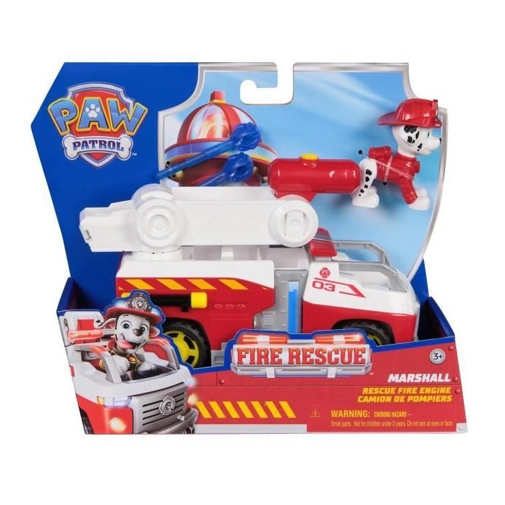 Figurine Marcus - Véhicules + 2 projectiles - des 3 ans - Fire Rescue - La Pat'Patrouille