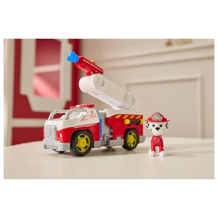 Figurine Marcus - Véhicules + 2 projectiles - des 3 ans - Fire Rescue - La Pat'Patrouille