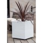 Bac a fleurs Carré 50 cm - EDA - Graphit - 57 L - 49,5 x 49,5 x H. 49,5 cm - Blanc cérusé
