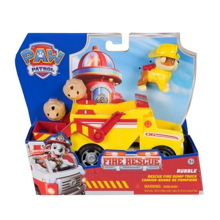 Figurine Rubben - Véhicules + 2 projectiles - des 3 ans - Fire Rescue - La Pat'Patrouille Figurine Rubben - Véhicules + 2 projectiles - des 3 ans - Fire Rescue - La Pat'Patrouille