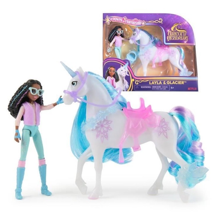 Figurines Layla + Glacier - 5 accessoires inclus - des 4 ans - L'École des Licornes Figurines Layla + Glacier - 5 accessoires inclus - des 4 ans - L'École des Licornes