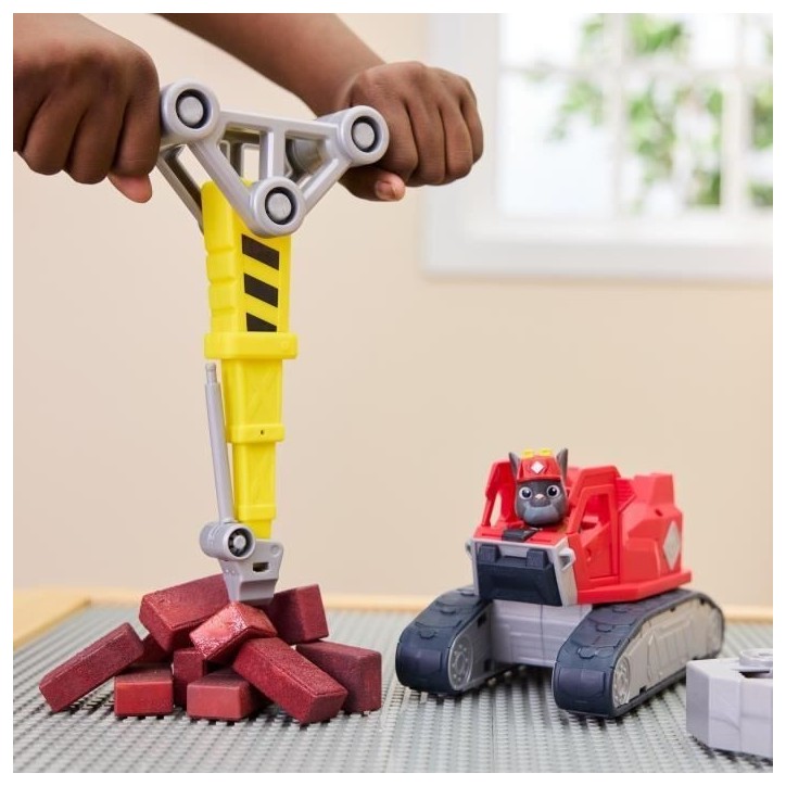 Ruben & Compagnie - Figurine Charlie + véhicule grue - des 4 ans - La Pat'Patrouille Ruben & Compagnie - Figurine Charlie + véhicule grue - des 4 ans - La Pat'Patrouille