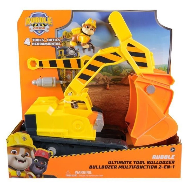 Ruben & Compagnie - Bulldozer multifonctions - des 3 ans - La Pat'Patrouille Ruben & Compagnie - Bulldozer multifonctions - des 3 ans - La Pat'Patrouille