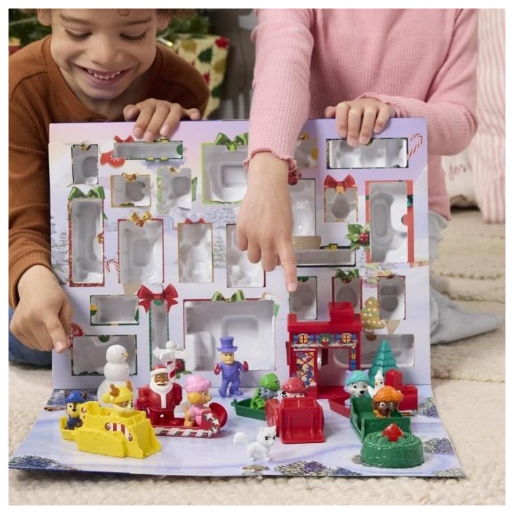 Calendrier de l'Avent - 24 surprises - Figurines et accessoires - des 3 ans - La Pat'Patrouille Calendrier de l'Avent - 24 surprises - Figurines et accessoires - des 3 ans - La Pat'Patrouille