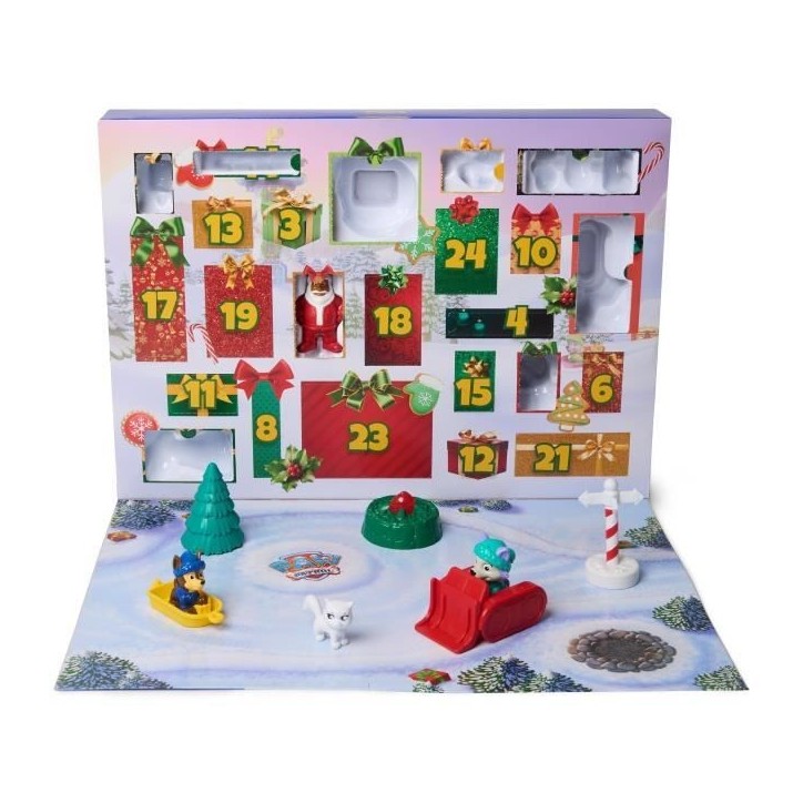 Calendrier de l'Avent - 24 surprises - Figurines et accessoires - des 3 ans - La Pat'Patrouille Calendrier de l'Avent - 24 surprises - Figurines et accessoires - des 3 ans - La Pat'Patrouille