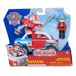 Paw Patrol -Figurine Ryder + véhicule - des 3 ans - Fire Rescue - La