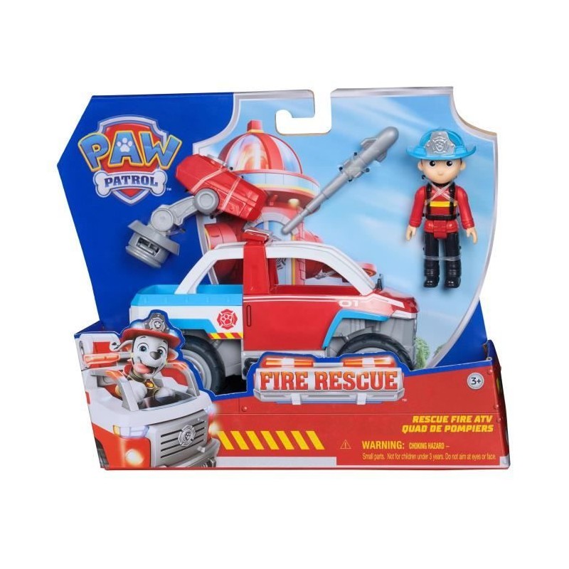 Paw Patrol -Figurine Ryder + véhicule - des 3 ans - Fire Rescue - La Paw Patrol -Figurine Ryder + véhicule - des 3 ans - Fire Rescue - La