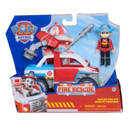 Paw Patrol -Figurine Ryder + véhicule - des 3 ans - Fire Rescue - La