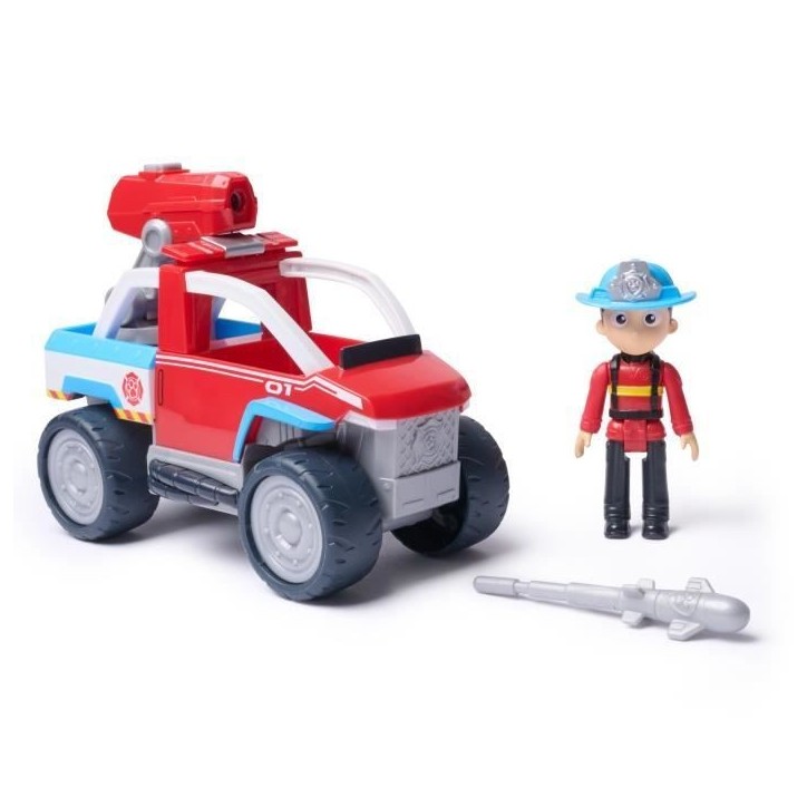 Paw Patrol -Figurine Ryder + véhicule - des 3 ans - Fire Rescue - La Pat'Patrouille