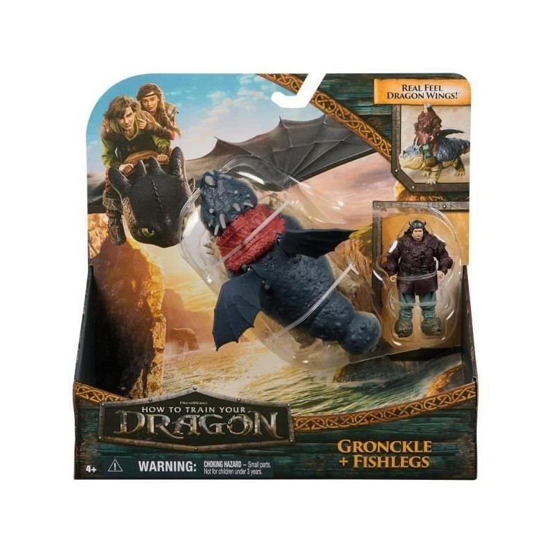 SPIN MASTER PACK DRAGON ET VIKING 25 CM GRONK Dragons Movie SPIN MASTER PACK DRAGON ET VIKING 25 CM GRONK Dragons Movie