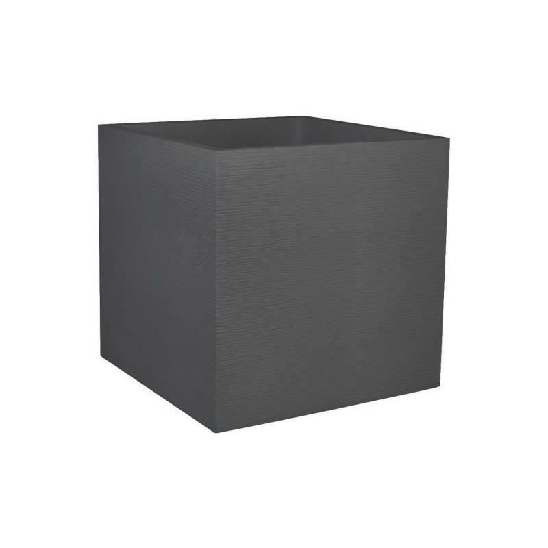 Bac a fleurs Carré 50 cm - EDA - Graphit - 57 L - 49,5 x 49,5 x H. 49 Bac a fleurs Carré 50 cm - EDA - Graphit - 57 L - 49,5 x 49,5 x H. 49