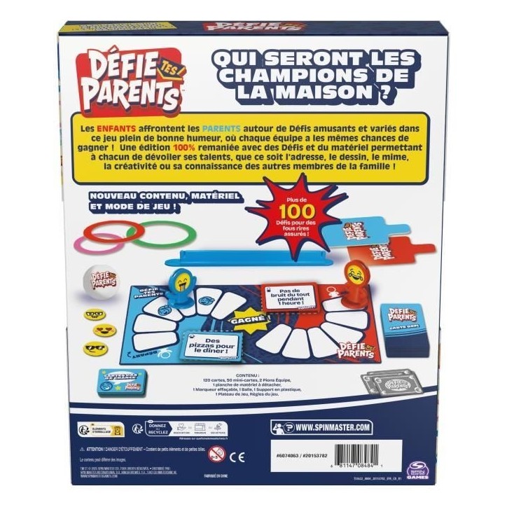 Defie tes parents - Jeu de société - Jeu de famille - des 6 ans Defie tes parents - Jeu de société - Jeu de famille - des 6 ans