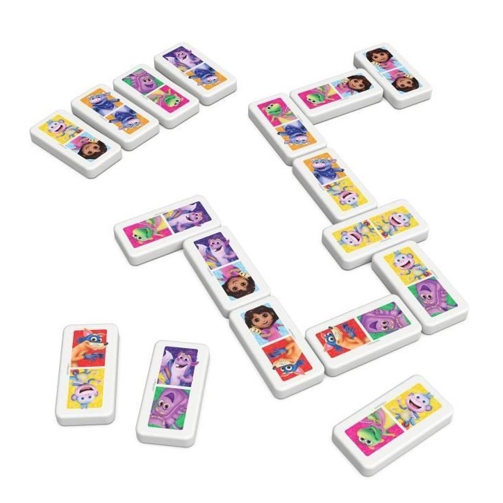 Dora - 28 Dominos - Boîte métal - des 4 ans - Dora l'exploratrice Dora - 28 Dominos - Boîte métal - des 4 ans - Dora l'exploratrice