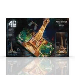 4D Build - Puzzle 3D - Tour Eiffel lumineuse - 252 pieces - 90cm - des