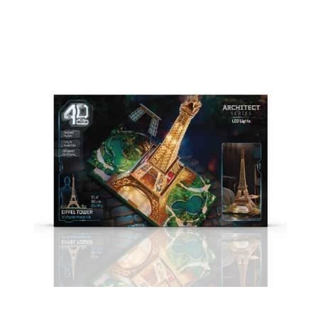 4D Build - Puzzle 3D - Tour Eiffel lumineuse - 252 pieces - 90cm - des