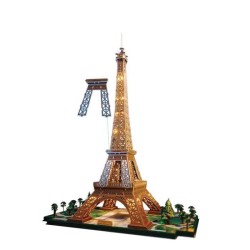 4D Build - Puzzle 3D - Tour Eiffel lumineuse - 252 pieces - 90cm - des