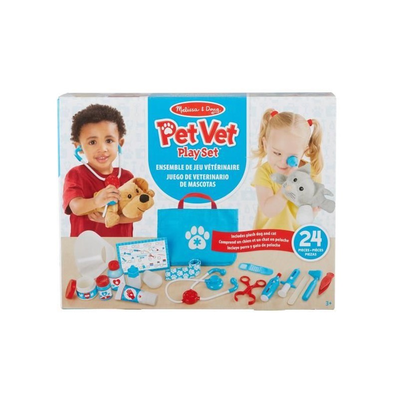 Jeu d'imitation - Vétérinaire - 24 pieces - des 3 ans - Melissa & Do Jeu d'imitation - Vétérinaire - 24 pieces - des 3 ans - Melissa & Do