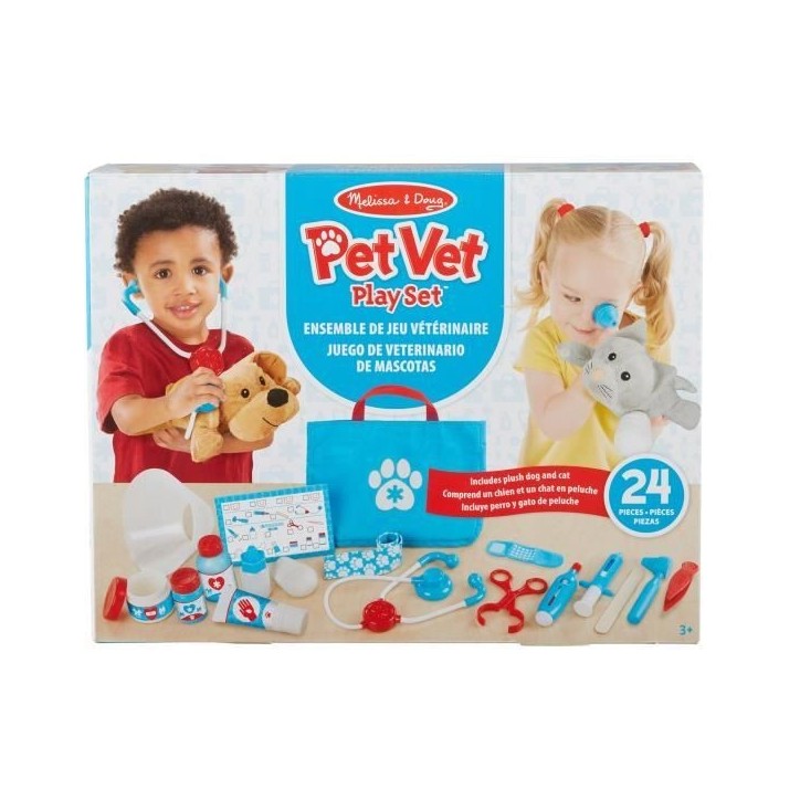 Jeu d'imitation - Vétérinaire - 24 pieces - des 3 ans - Melissa & Doug Jeu d'imitation - Vétérinaire - 24 pieces - des 3 ans - Melissa & Doug