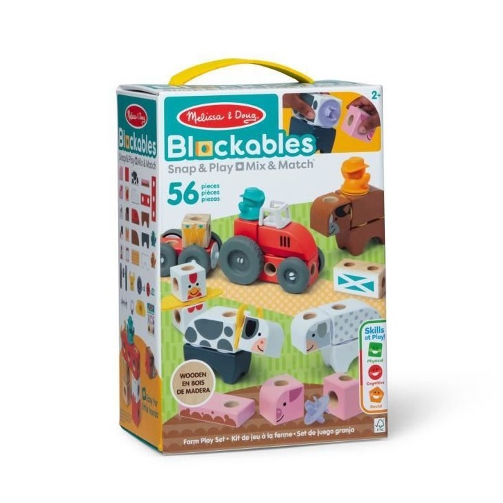 Blockables - La ferme - 56 pieces - des 2 ans - Melissa & Doug Blockables - La ferme - 56 pieces - des 2 ans - Melissa & Doug