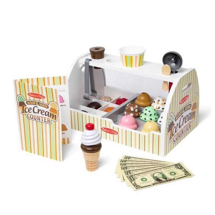 Jeu d'imitation - Distributeur de glaces - 28 pieces - des 3 ans - Melissa & Doug Jeu d'imitation - Distributeur de glaces - 28 pieces - des 3 ans - Melissa & Doug