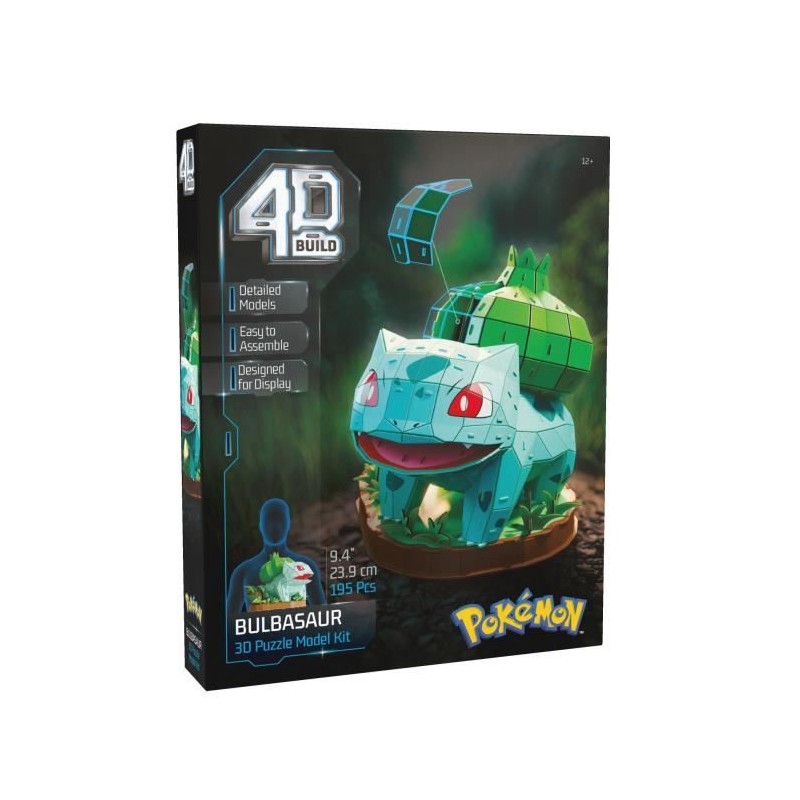 4D Build - Puzzle 3D - Bulbizarre Pokémon - 195 pieces - 24cm - des 1 4D Build - Puzzle 3D - Bulbizarre Pokémon - 195 pieces - 24cm - des 1