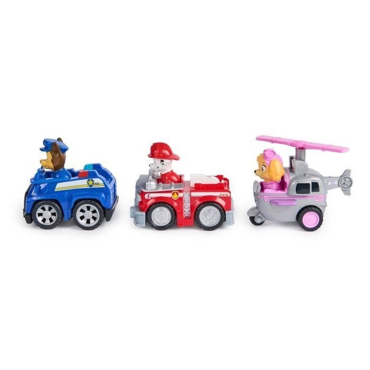 SPIN MASTER PACK DE 3 VEHICULES RETRO FRICTION La Pat' Patrouille