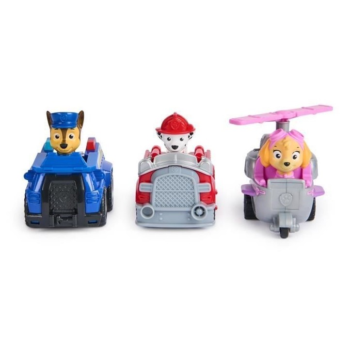 SPIN MASTER PACK DE 3 VEHICULES RETRO FRICTION La Pat' Patrouille