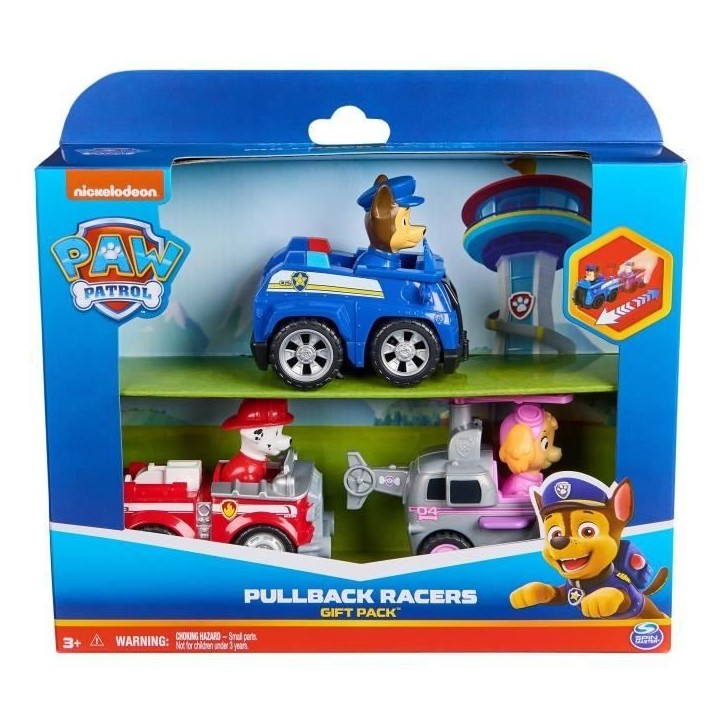 SPIN MASTER PACK DE 3 VEHICULES RETRO FRICTION La Pat' Patrouille