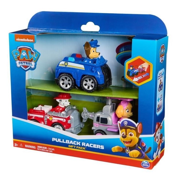 SPIN MASTER PACK DE 3 VEHICULES RETRO FRICTION La Pat' Patrouille