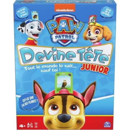 Devine Tete Pat Patrouille, Jeu de Société, Bandeaux et Devinettes, Version Française, Jeu Enfant des 4 ans