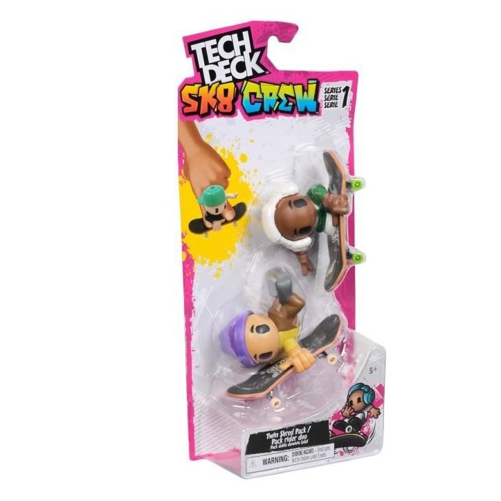 SPIN MASTER PACK DE 2 SK8 CREW Teck Deck (assort)