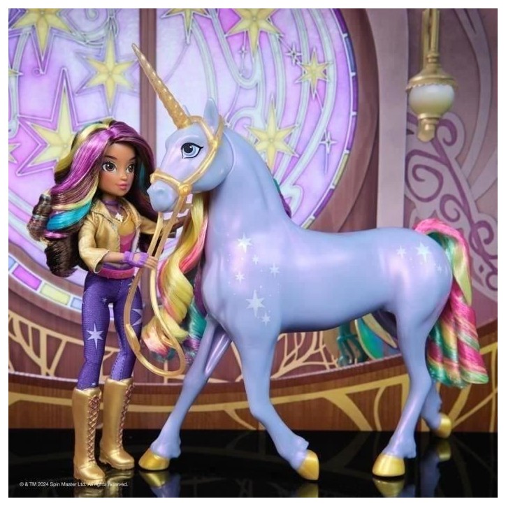 SPIN MASTER LICORNE A FONCTIONS 28 CM WILDSTAR + POUPEE 24 CM Unicorn Academy