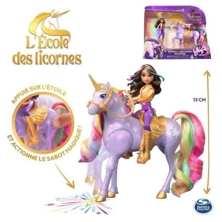 SPIN MASTER SOPHIA ET WILDSTAR MAGIC LIGHT Unicorn Academy SPIN MASTER SOPHIA ET WILDSTAR MAGIC LIGHT Unicorn Academy