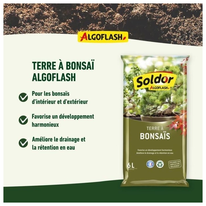 ALGOFLASH - Terre a Bonsais 6 L