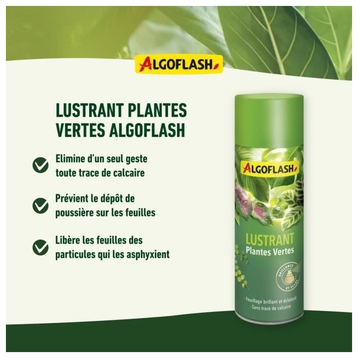 ALGOFLASH - Lustrant Plantes Vertes 250 mL ALGOFLASH - Lustrant Plantes Vertes 250 mL