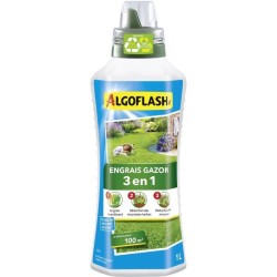 ALGOFLASH Engrais Gazon Liquide 3 en 1 - Concentré 1 L