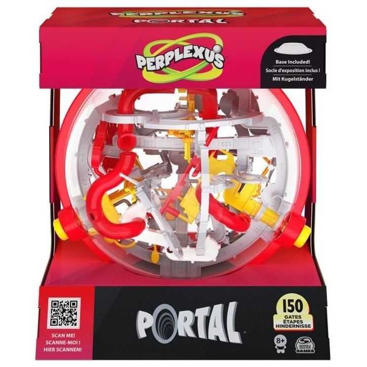 Perplexus Portal Labyrinthe 3D - SPIN MASTER - 150 Défis, 50 Portails et 3 Boutons