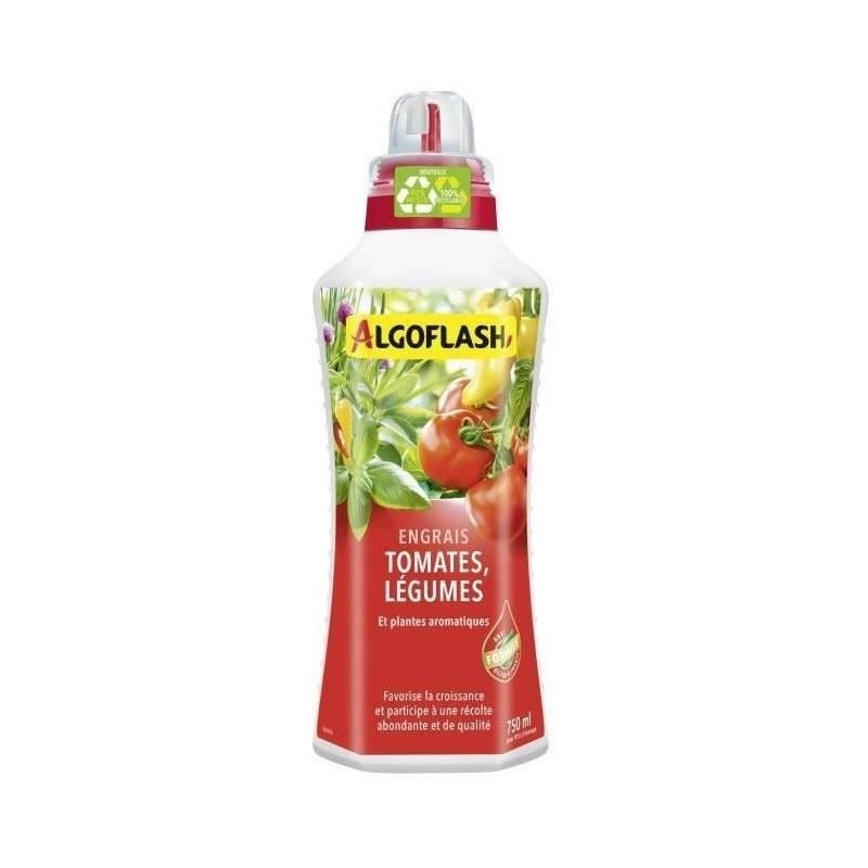 ALGOFLASH NATURASOL Engrais Tomates et Légumes - 750 mL ALGOFLASH NATURASOL Engrais Tomates et Légumes - 750 mL