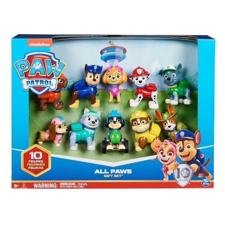 Coffret 10 figurines Pat' Patrouille 10eme anniversaire - PAW PATROL