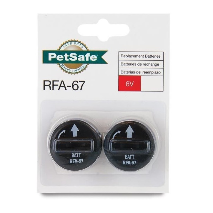 PetSafe - Lot de 2 Piles RFA-67 (6V) - Compatible Collier de Dressage, Anti-Aboiements et Anti-Fugue pour Chien PetSafe - Lot de 2 Piles RFA-67 (6V) - Compatible Collier de Dressage, Anti-Aboiements et Anti-Fugue pour Chien