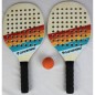 Set de tennis 2 raquettes bois et 1 balle - SPORT AND FUN - BEACH - Enfant - Multicolore