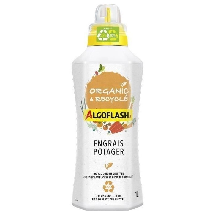 ALGOFLASH NATURASOL NATURASOL Engrais liquide potager - Organic et Recyclé - 1L ALGOFLASH NATURASOL NATURASOL Engrais liquide potager - Organic et Recyclé - 1L