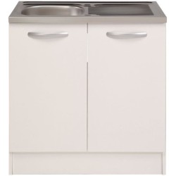 Spring - Meuble bas de cuisine sous évier - 2 portes - L80 x P57,6 x