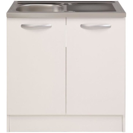 Spring - Meuble bas de cuisine sous évier - 2 portes - L80 x P57,6 x