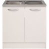 Spring - Meuble bas de cuisine sous évier - 2 portes - L80 x P57,6 x