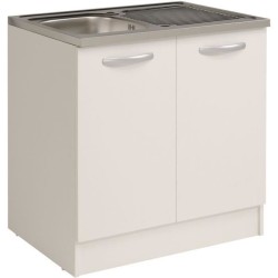 Spring - Meuble bas de cuisine sous évier - 2 portes - L80 x P57,6 x