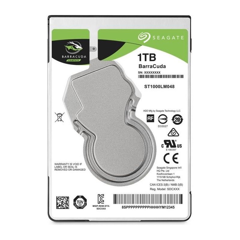SEAGATE - Disque dur Interne - BarraCuda - 1To - 5 400 tr/min - 2.5 SEAGATE - Disque dur Interne - BarraCuda - 1To - 5 400 tr/min - 2.5