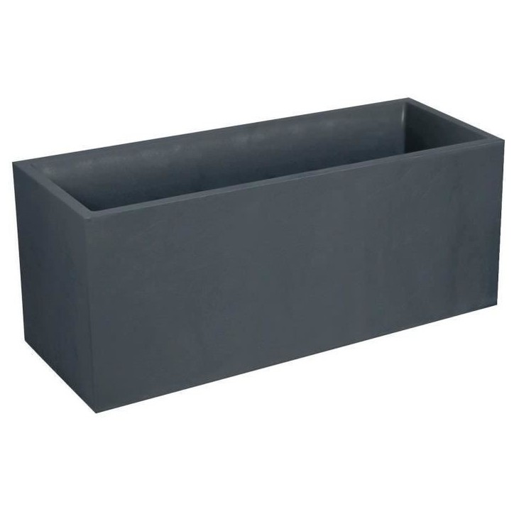 Jardiniere Volcania - EDA - 98 L - Intérieur / Extérieur - Décor Pierre - 99,5 x 39 x H. 43 cm - Gris Anthracite Jardiniere Volcania - EDA - 98 L - Intérieur / Extérieur - Décor Pierre - 99,5 x 39 x H. 43 cm - Gris Anthracite